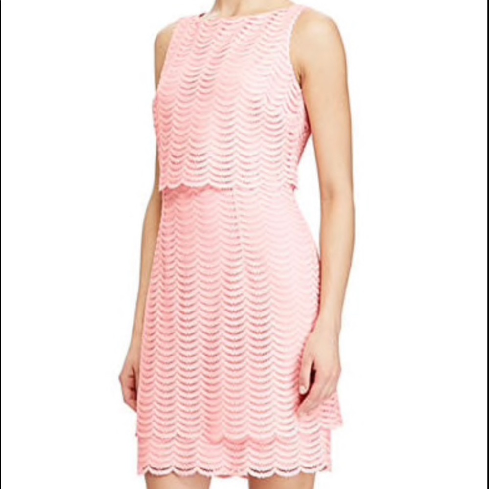 American Living (Macy’s) tiered lace popover dress